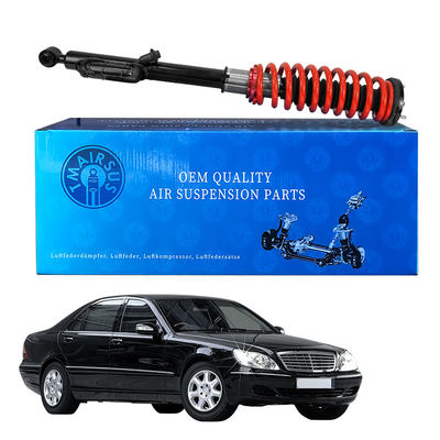 Kit de couverture de ressort d'air à enroulement de ressort avec annonces et réglable pour W220 W221