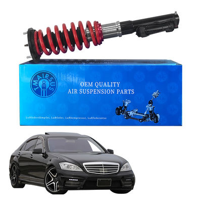 Kit de couverture de ressort d'air à serpentine avec annonces et choc de ressort de serpentine avant réglable Mercedes W221